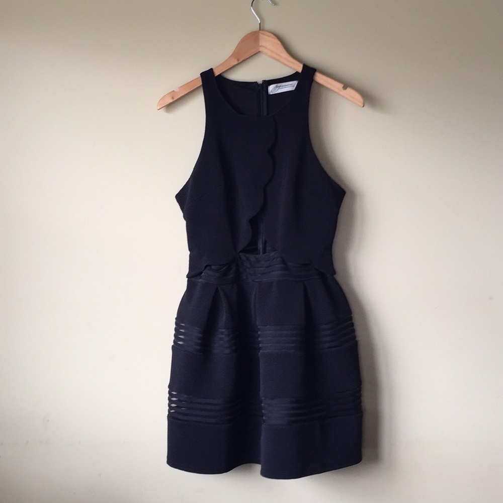 Impressions Fit&Flare Mini Black Dress Size M